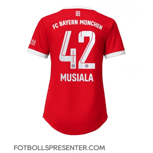Bayern Munich Jamal Musiala #42 Hemma Matchtröja Dam 2022-23 Kortärmad Bayern Munich Jamal Musiala #42 Hemma Matchtröja Dam 2022-23 Kortärmad